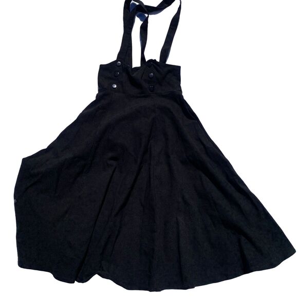 #8059 Collectif London Women's Black Jumper Button Skirt Size UK 12 - Picture 2 of 7